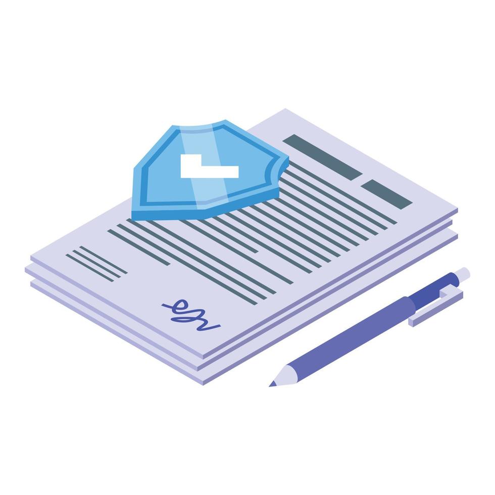 document manager icoon isometrische vector. bedrijf contract vector