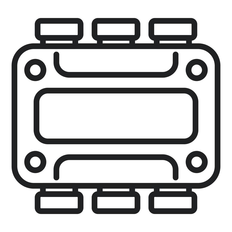 knooppunt doos uitrusting icoon schets vector. elektrisch macht vector