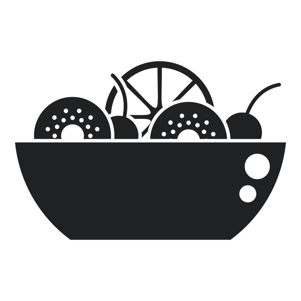 restaurant fruit salade icoon gemakkelijk vector. eetpatroon maaltijd vector