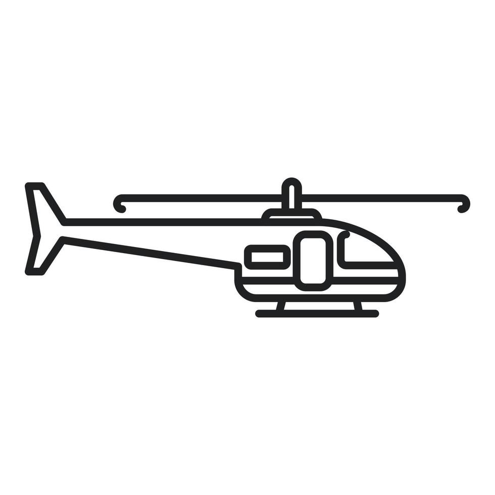 vlucht redden helikopter icoon schets vector. lucht vervoer vector