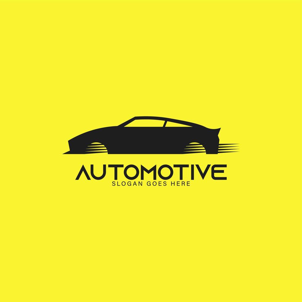 automotive logo met racing auto symbool minimalistische vector