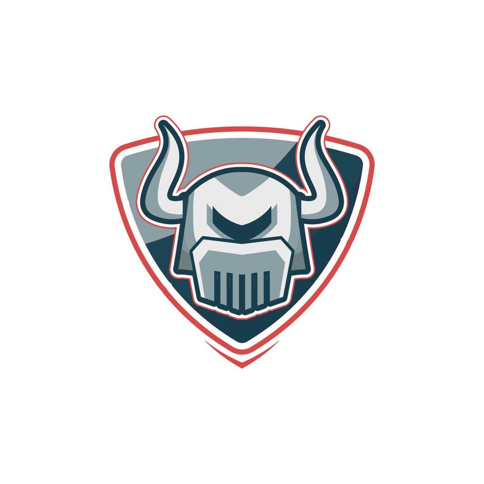 gamer esport logo met ridder helm en schild symbool vector