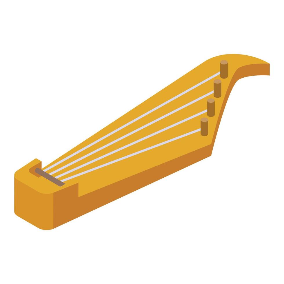 kantele icoon isometrische vector. muziek- instrument vector