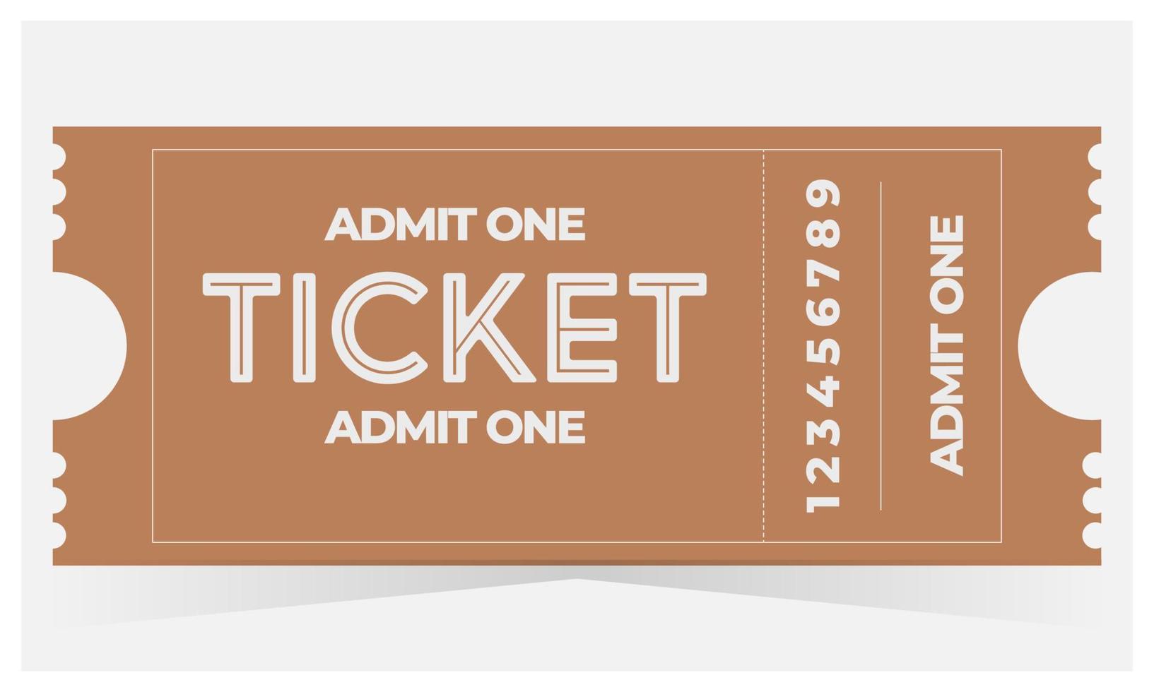 gouden ticket coupon gemakkelijk ontwerp vector illustratie. kan worden gebruikt voor theater