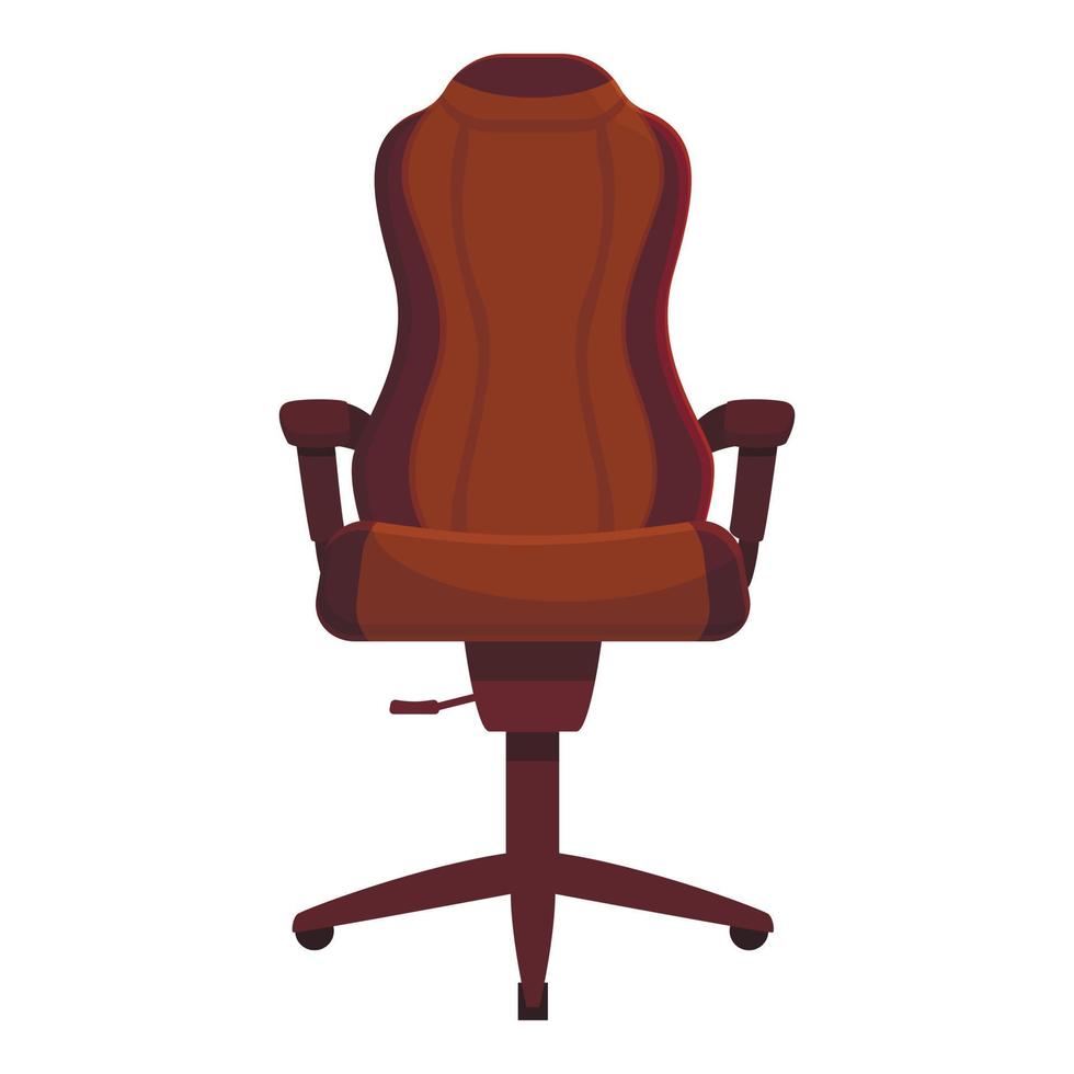 rood leer stoel icoon tekenfilm vector. gamer stoel vector