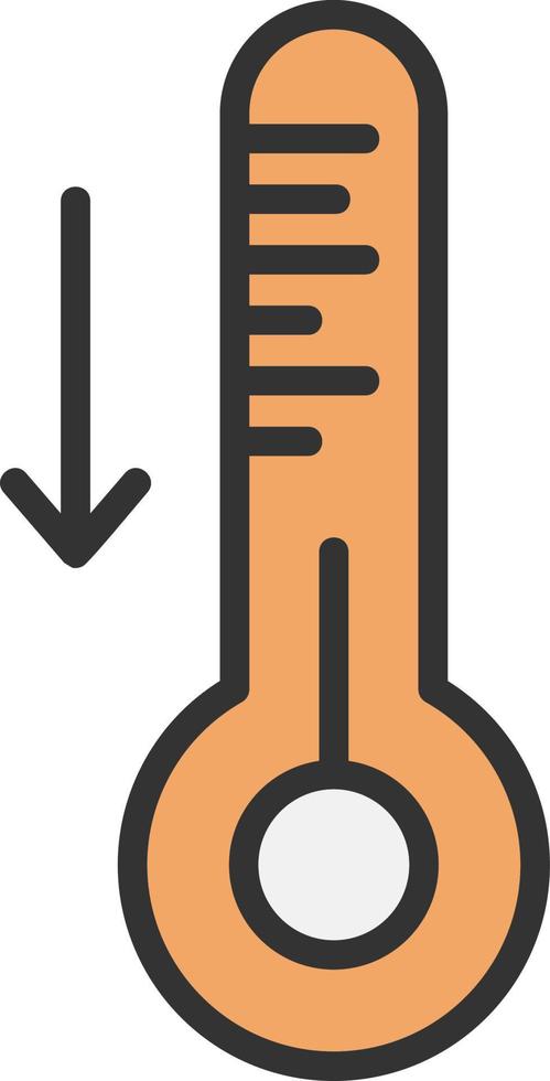 temperatuur laag vector icoon