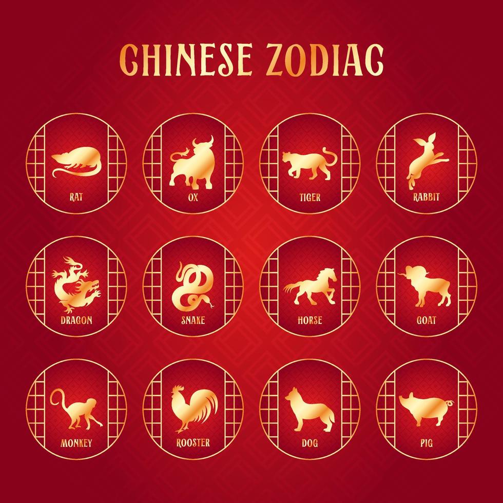 Chinese dierenriem illustratie ontwerp vector