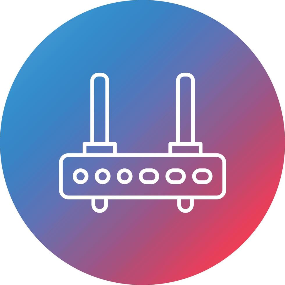 modem lijn helling cirkel achtergrond icoon vector