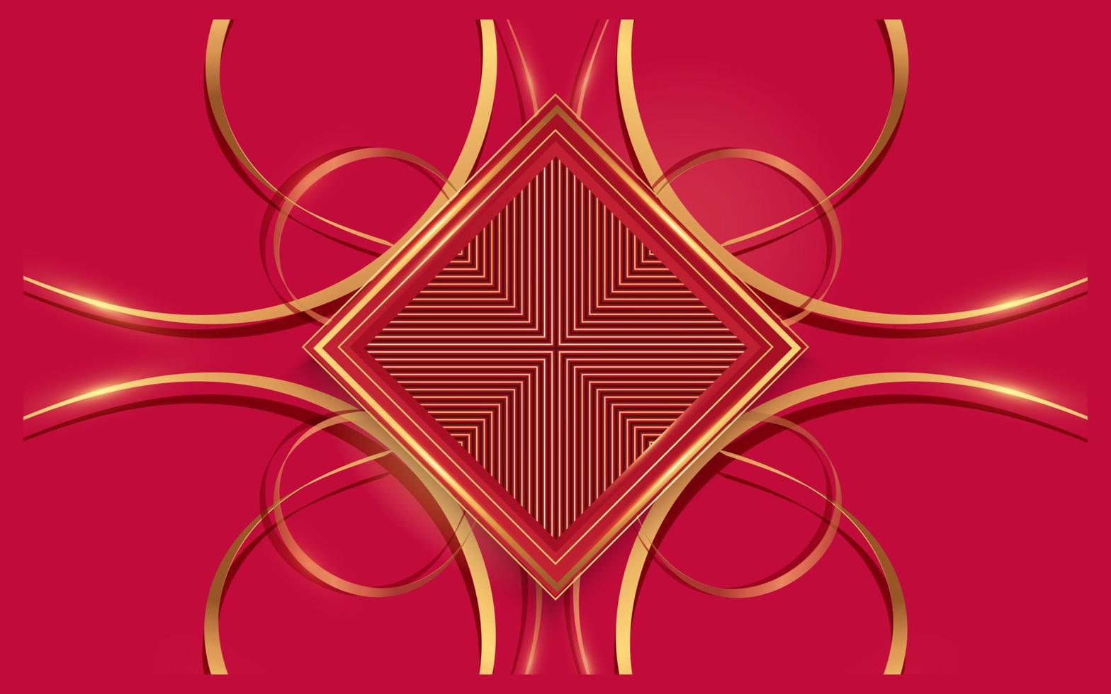 abstract zwart en gouden kader met rood achtergrond vector