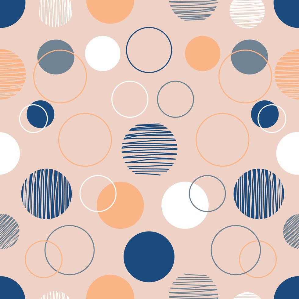 vector naadloos patroon met een cirkel texturen.