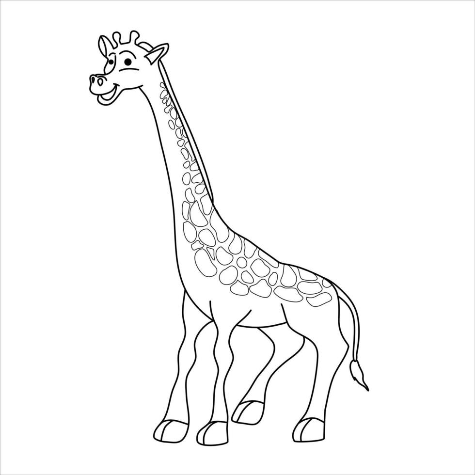 giraffe kleur boek in vector illustratie