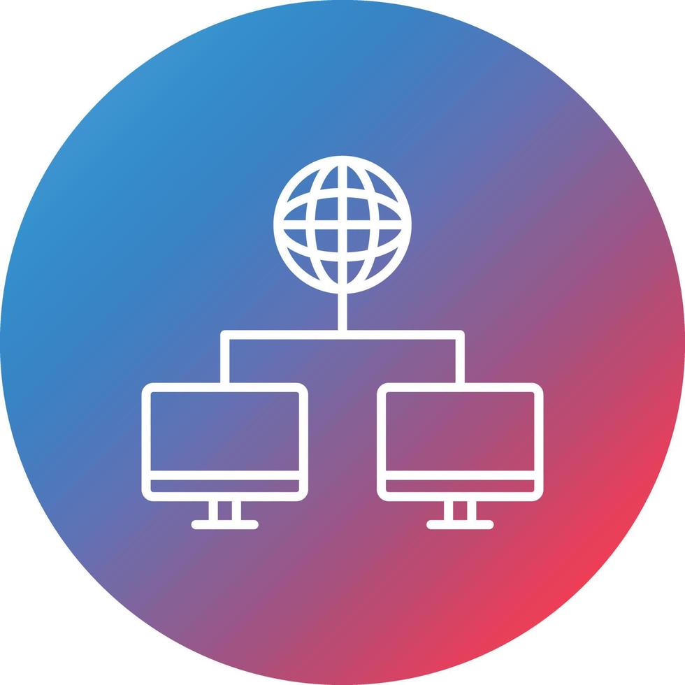 wereldwijd netwerk lijn helling cirkel achtergrond icoon vector