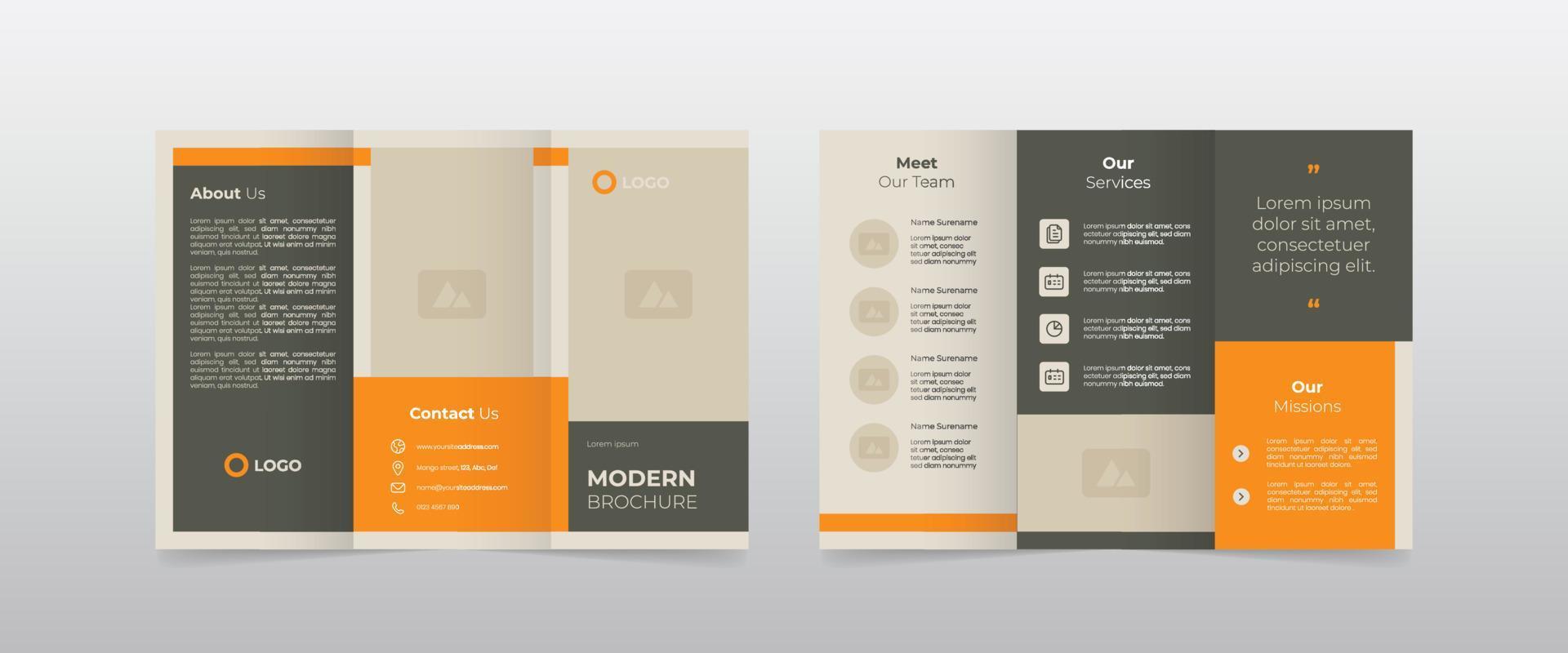 modern uniek a4 drievoud brochure sjabloon vector