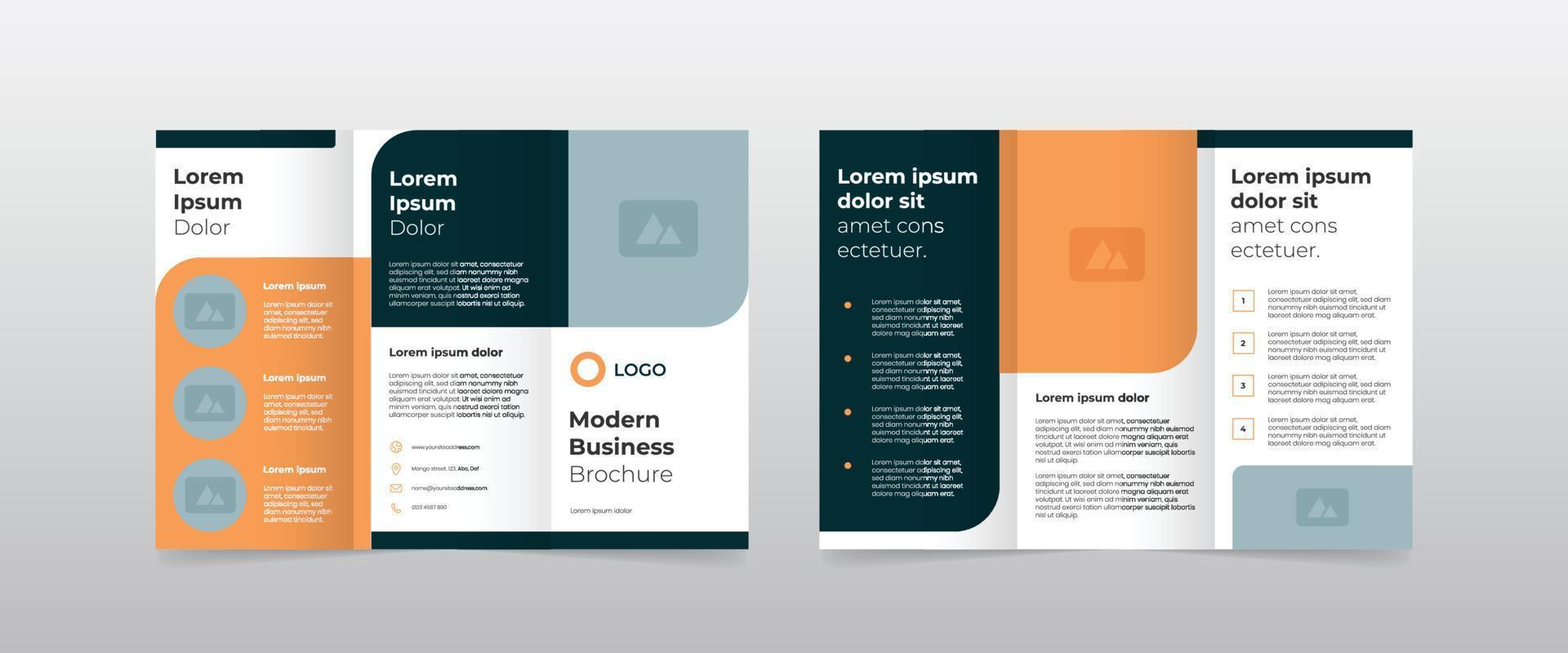 modern uniek a4 drievoud brochure sjabloon vector