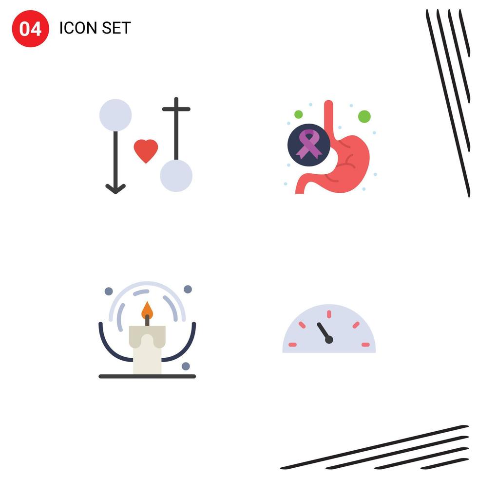 groep van 4 vlak pictogrammen tekens en symbolen voor vrouw wereld huwelijk dag halloween bewerkbare vector ontwerp elementen
