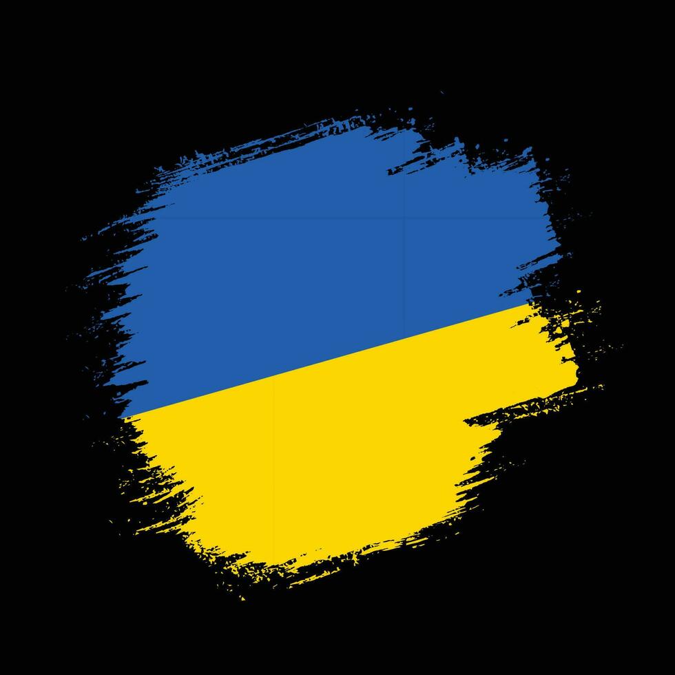 vlak grunge structuur wijnoogst Oekraïne vlag vector
