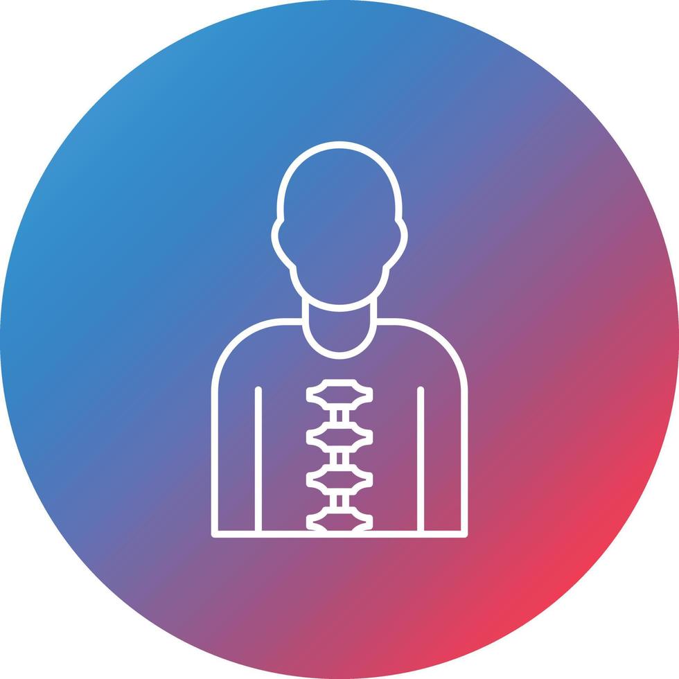 ruggegraat lijn helling cirkel achtergrond icoon vector