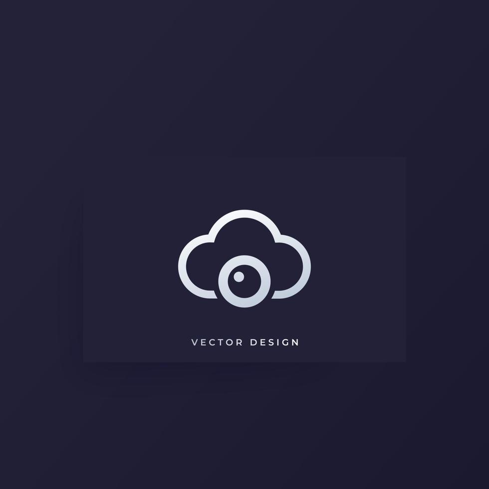 camera en wolk vector logo Aan een kaart