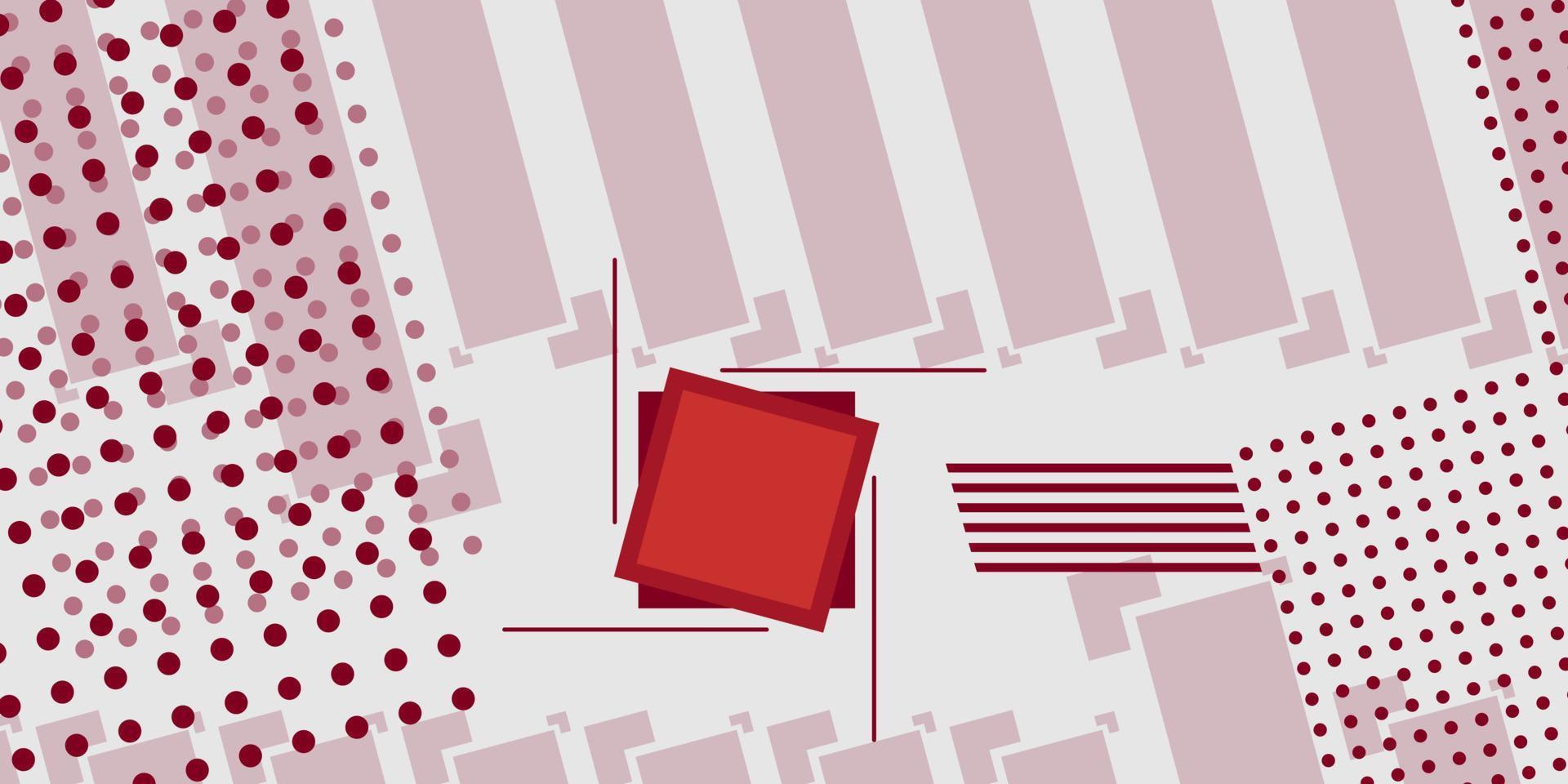 rood abstract achtergrond, met Ovaal patroon en plein vorm vector