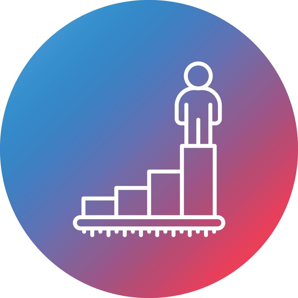 persoonlijk ontwikkeling lijn helling cirkel achtergrond icoon vector