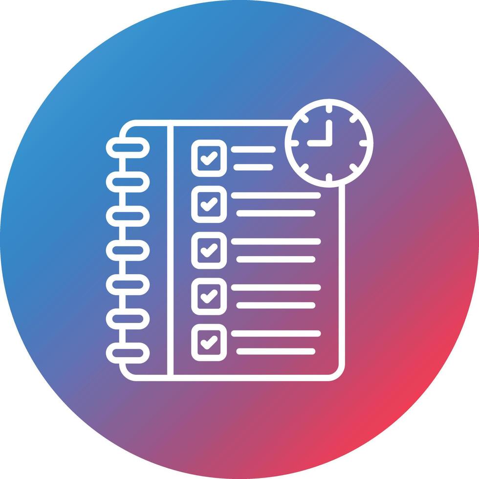 planning lijn helling cirkel achtergrond icoon vector