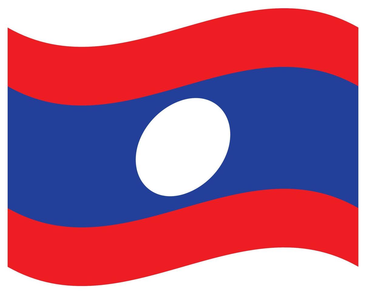 nationaal vlag van Laos - vlak kleur icoon. vector