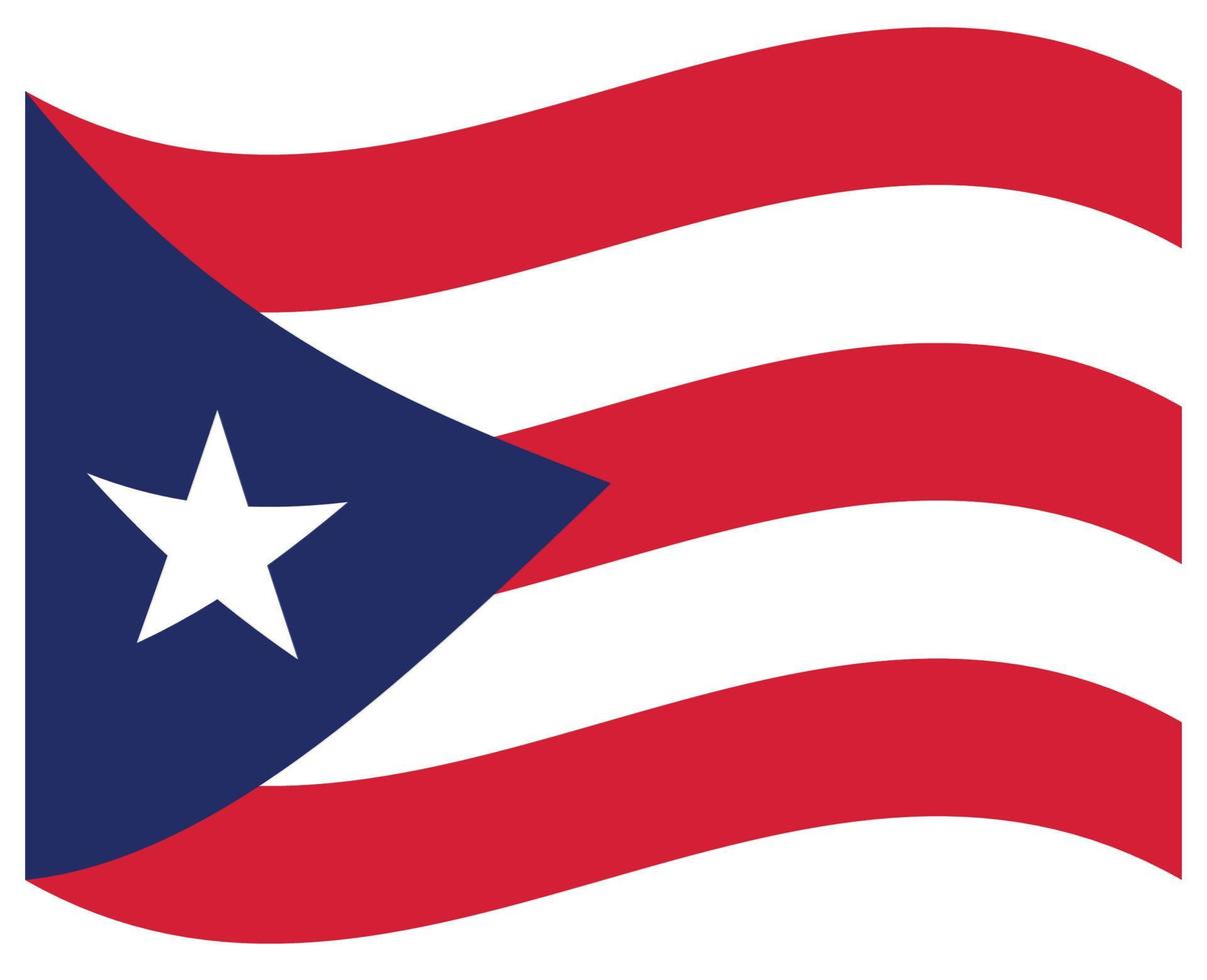 nationaal vlag van puerto rico - vlak kleur icoon. vector