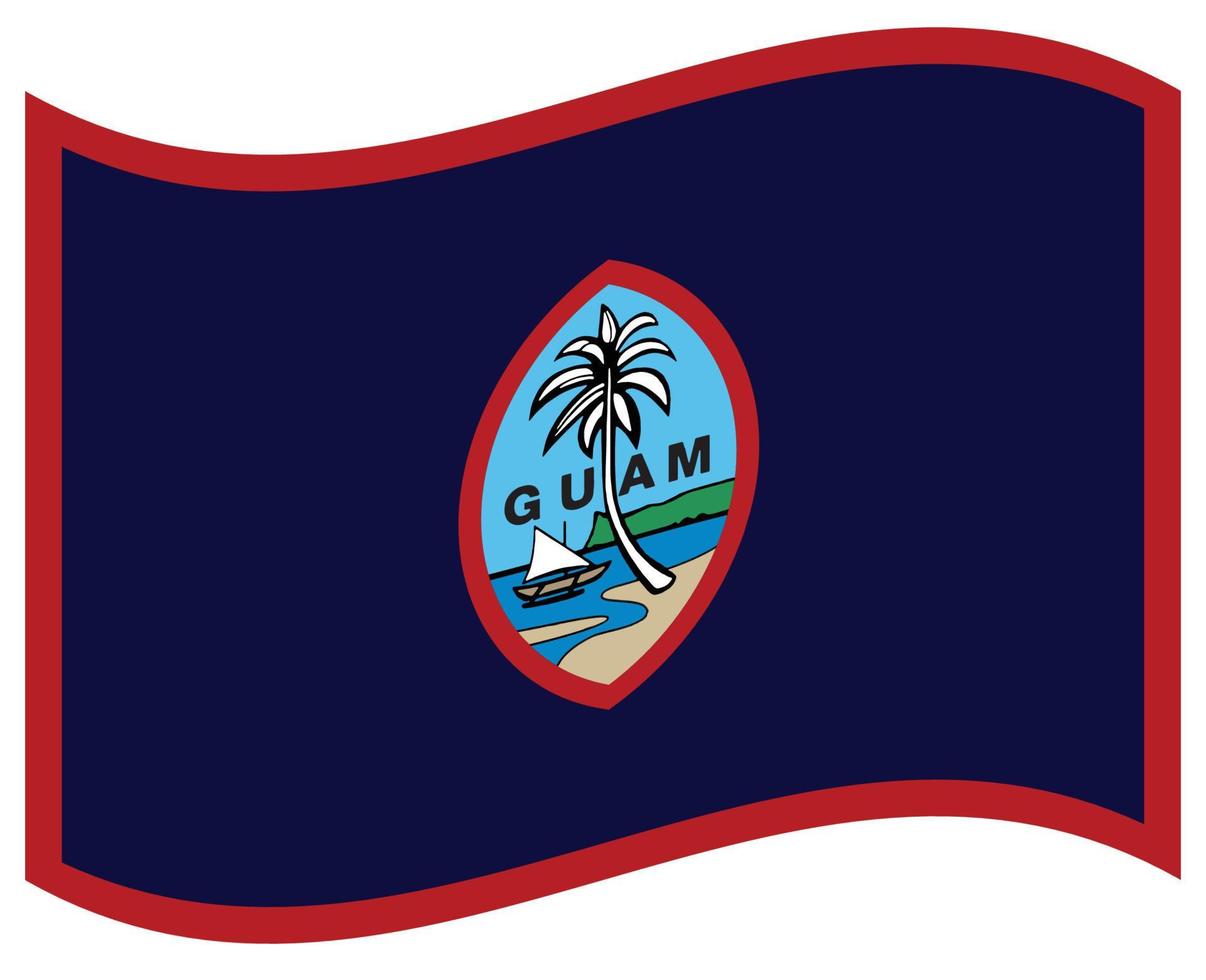 nationaal vlag van guam - vlak kleur icoon. vector