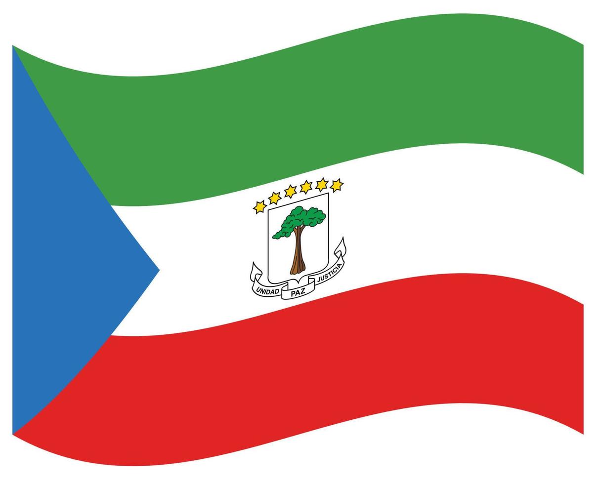 nationaal vlag van equatoriaal Guinea - vlak kleur icoon. vector