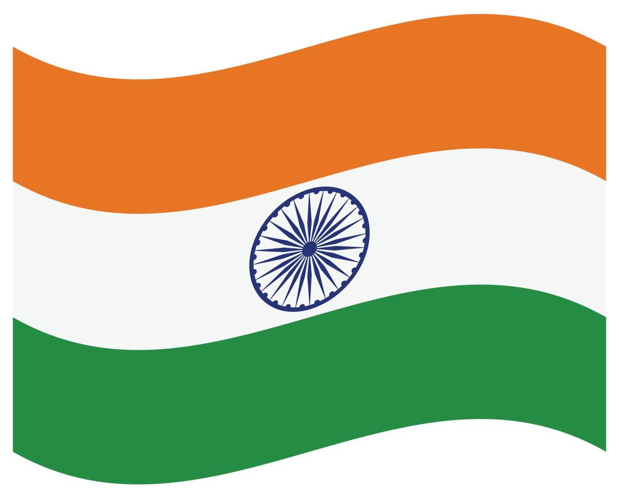 nationaal vlag van Indië - vlak kleur icoon. vector
