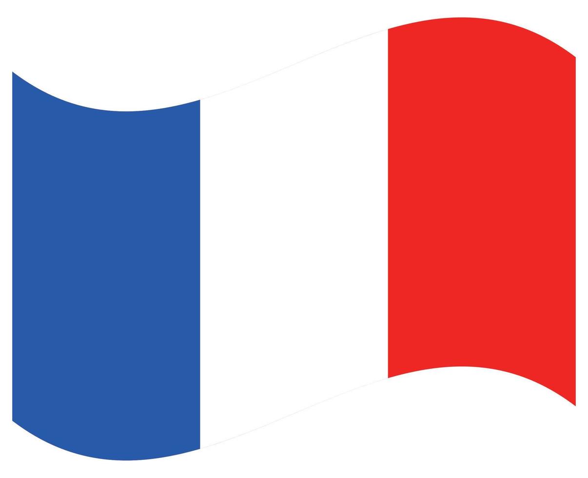 nationaal vlag van Frankrijk - vlak kleur icoon. vector