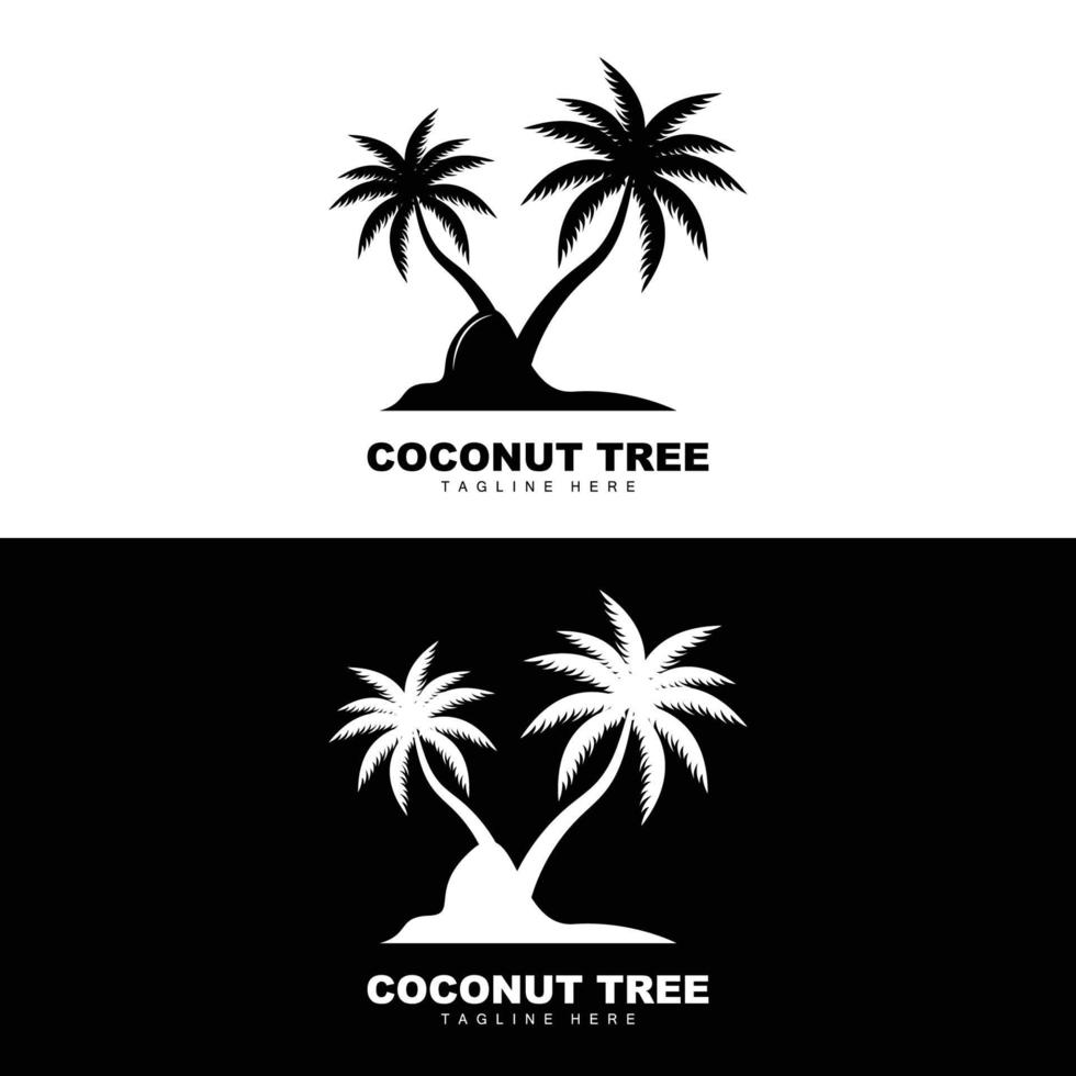 kokosnoot boom logo, oceaan boom vector, ontwerp voor Sjablonen, Product branding, strand toerisme voorwerp logo vector