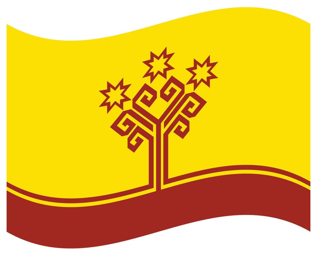 nationaal vlag van tsjoevasjië - vlak kleur icoon. vector