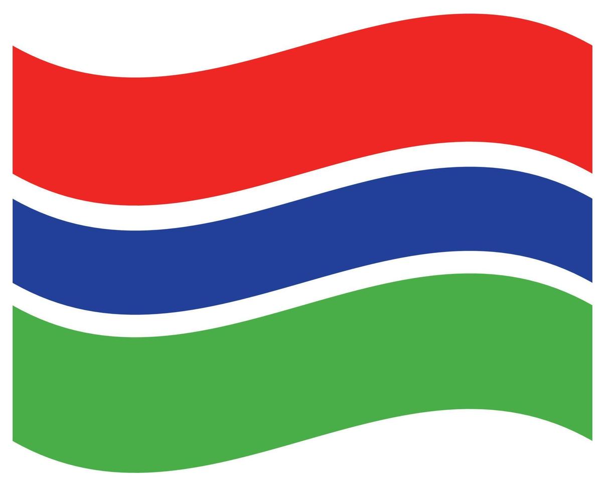 nationaal vlag van Gambia - vlak kleur icoon. vector