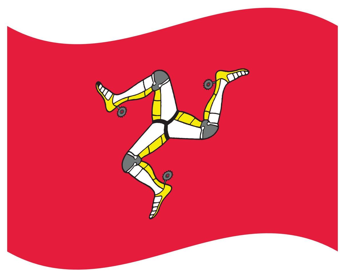 nationaal vlag van eiland van Mens - vlak kleur icoon. vector