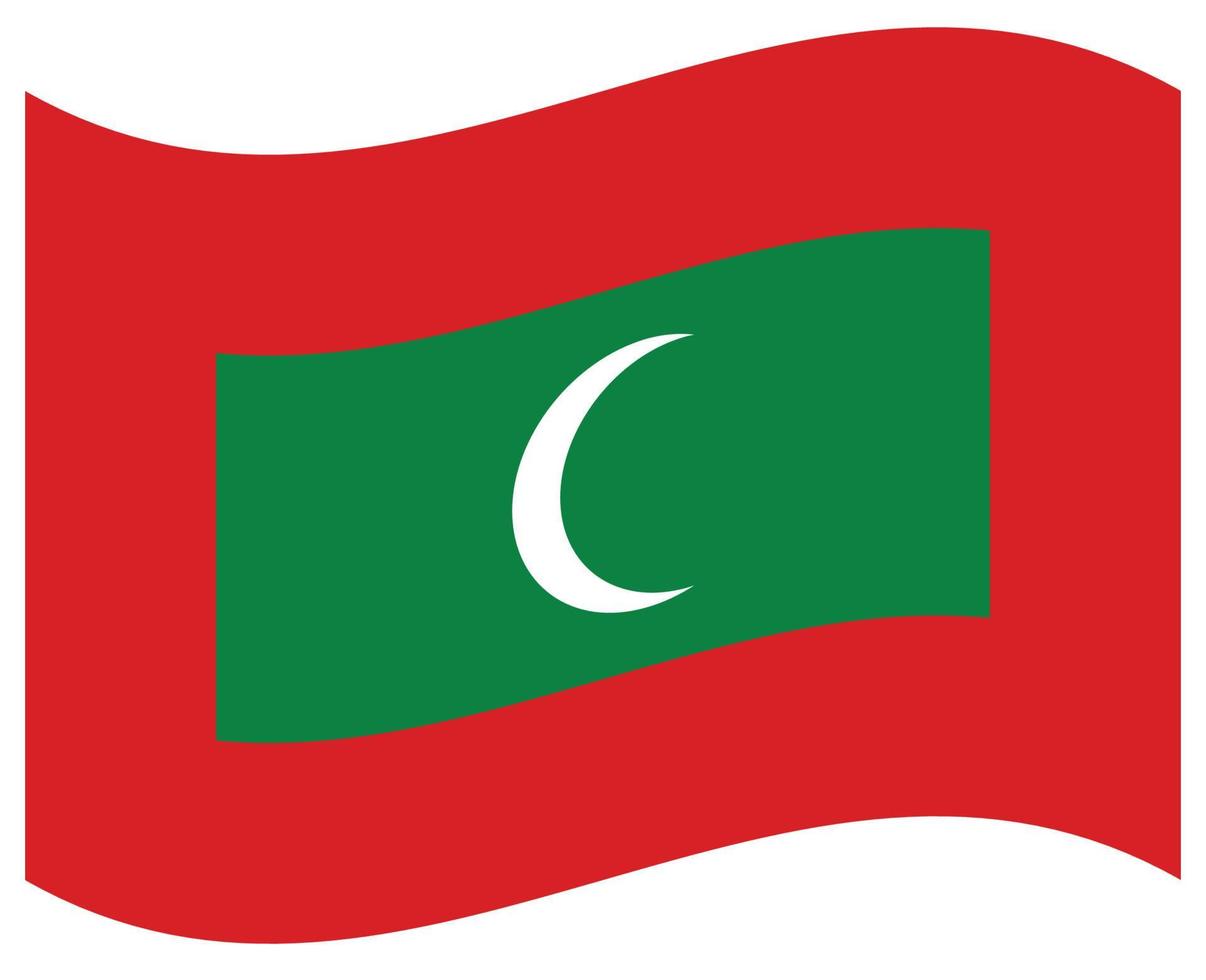 nationaal vlag van Maldiven - vlak kleur icoon. vector