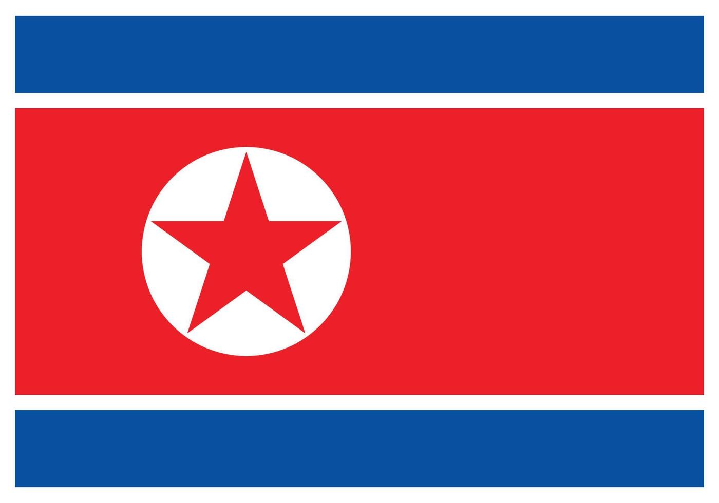 nationaal vlag van noorden Korea - vlak kleur icoon. vector