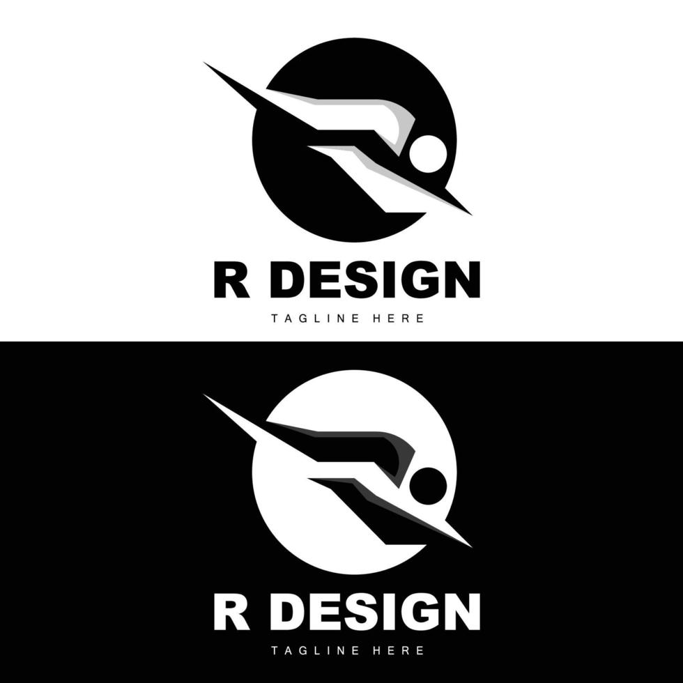 r brief logo, alfabet vector, eerste r Product merk logotype ontwerp vector