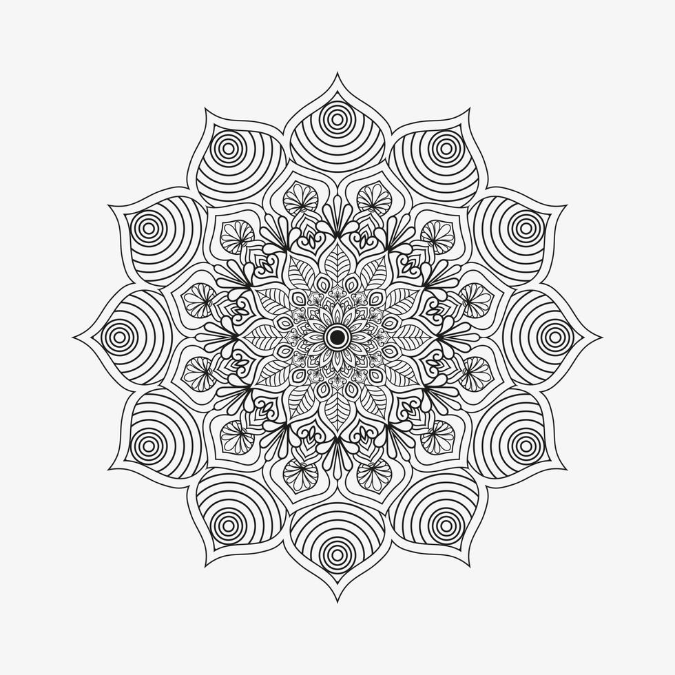 decoratief circulaire bloem mandala ontwerp Aan gemakkelijk achtergrond vrij vector