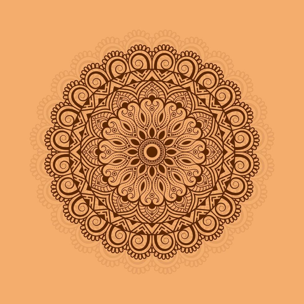 decoratief circulaire bloem mandala ontwerp Aan gemakkelijk achtergrond vrij vector