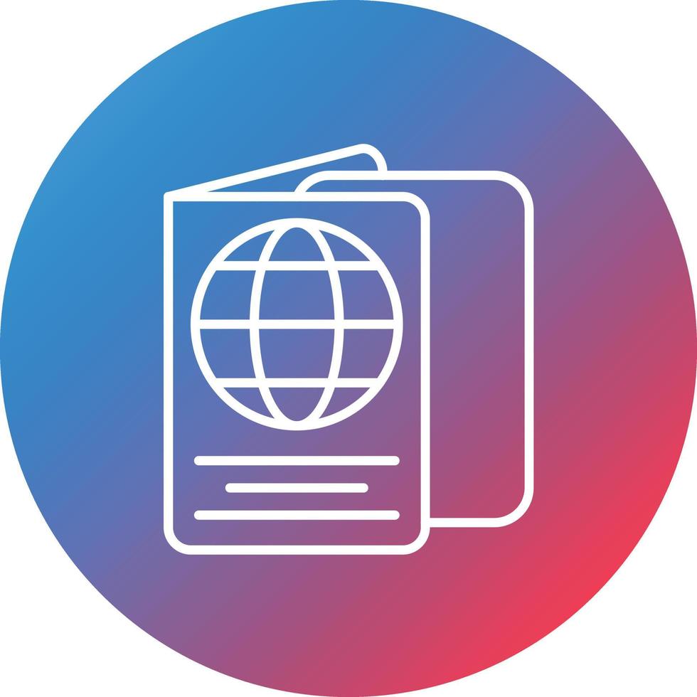 Visa lijn helling cirkel achtergrond icoon vector