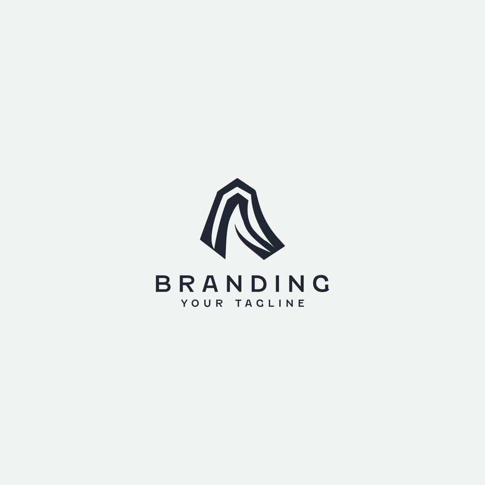 letter een logo-ontwerpsjabloon vector