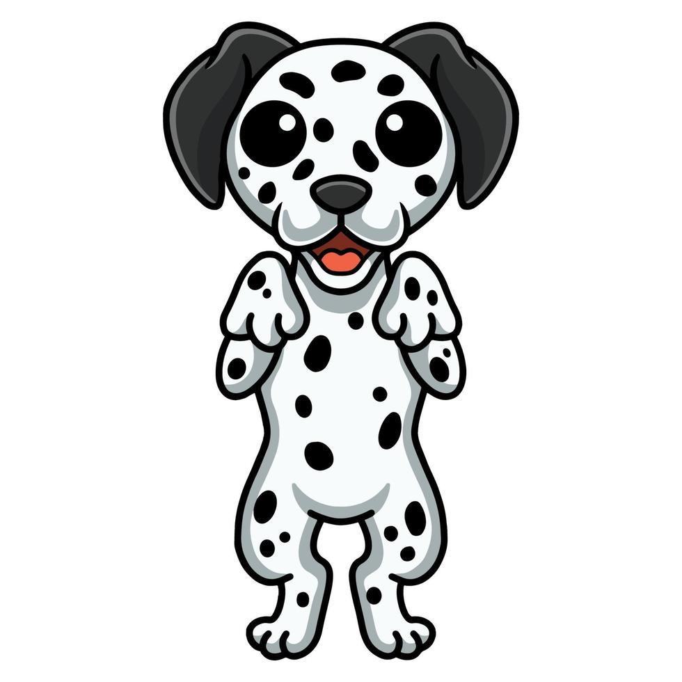 schattig dalmatiër hond tekenfilm staand vector