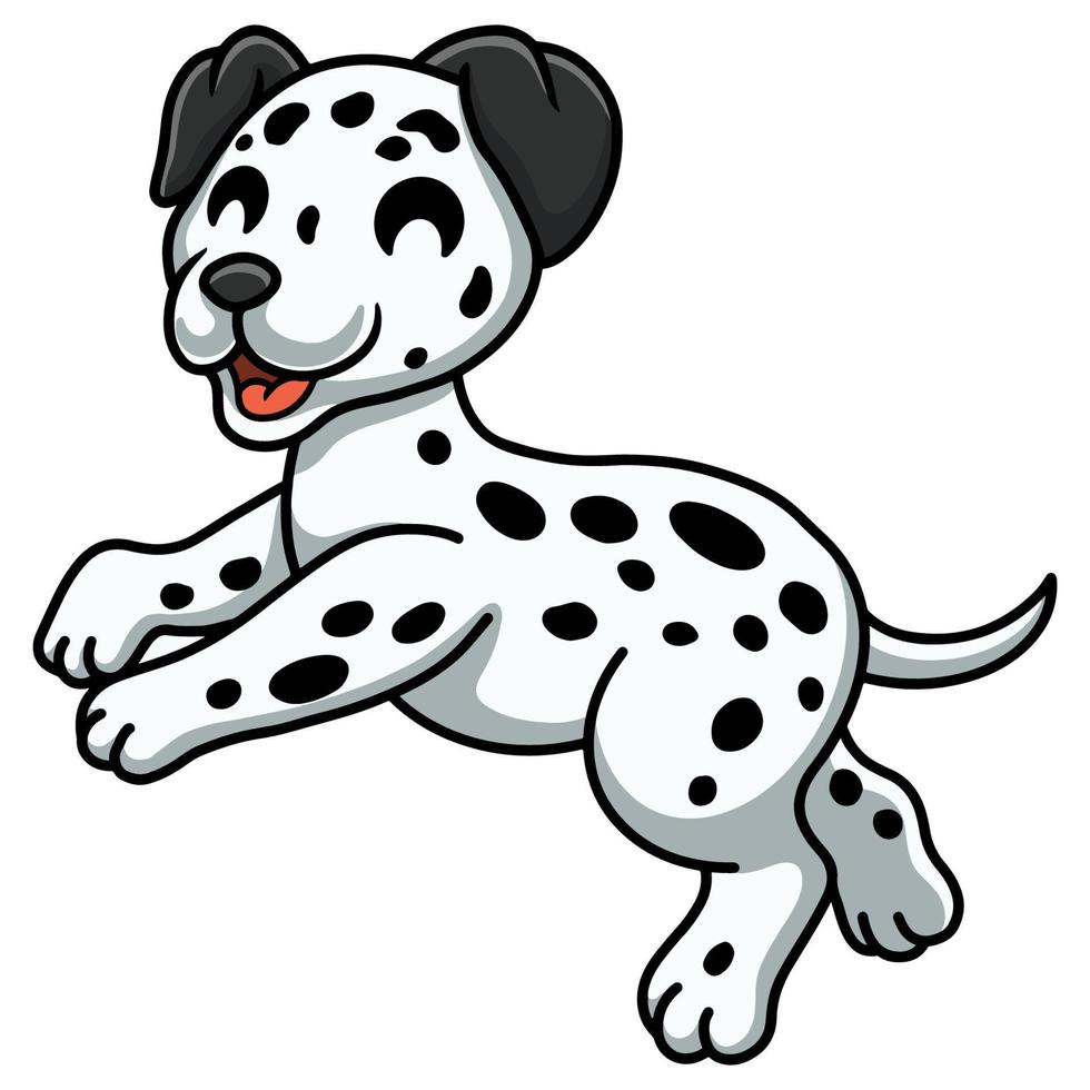 schattig weinig dalmatiër hond tekenfilm vector