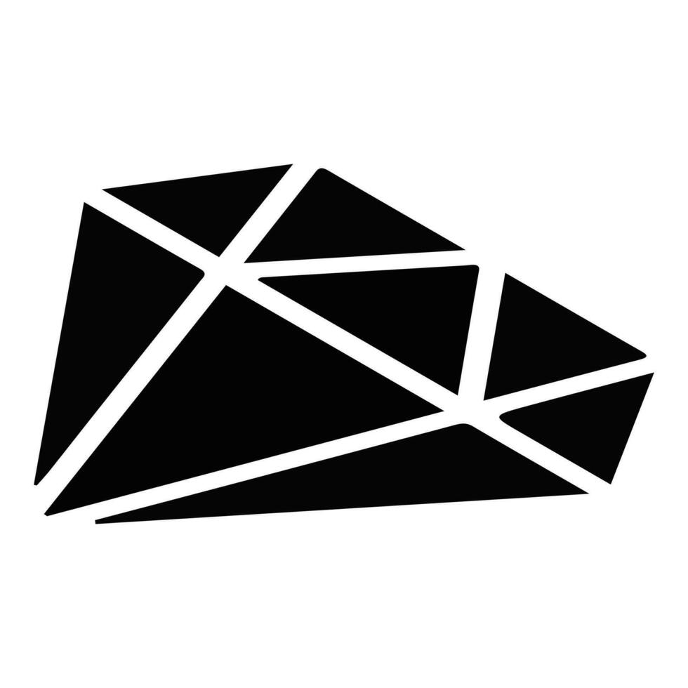 diamant icoon, symbool, of teken isometrische zwart geïsoleerd Aan wit achtergrond. vector illustratie