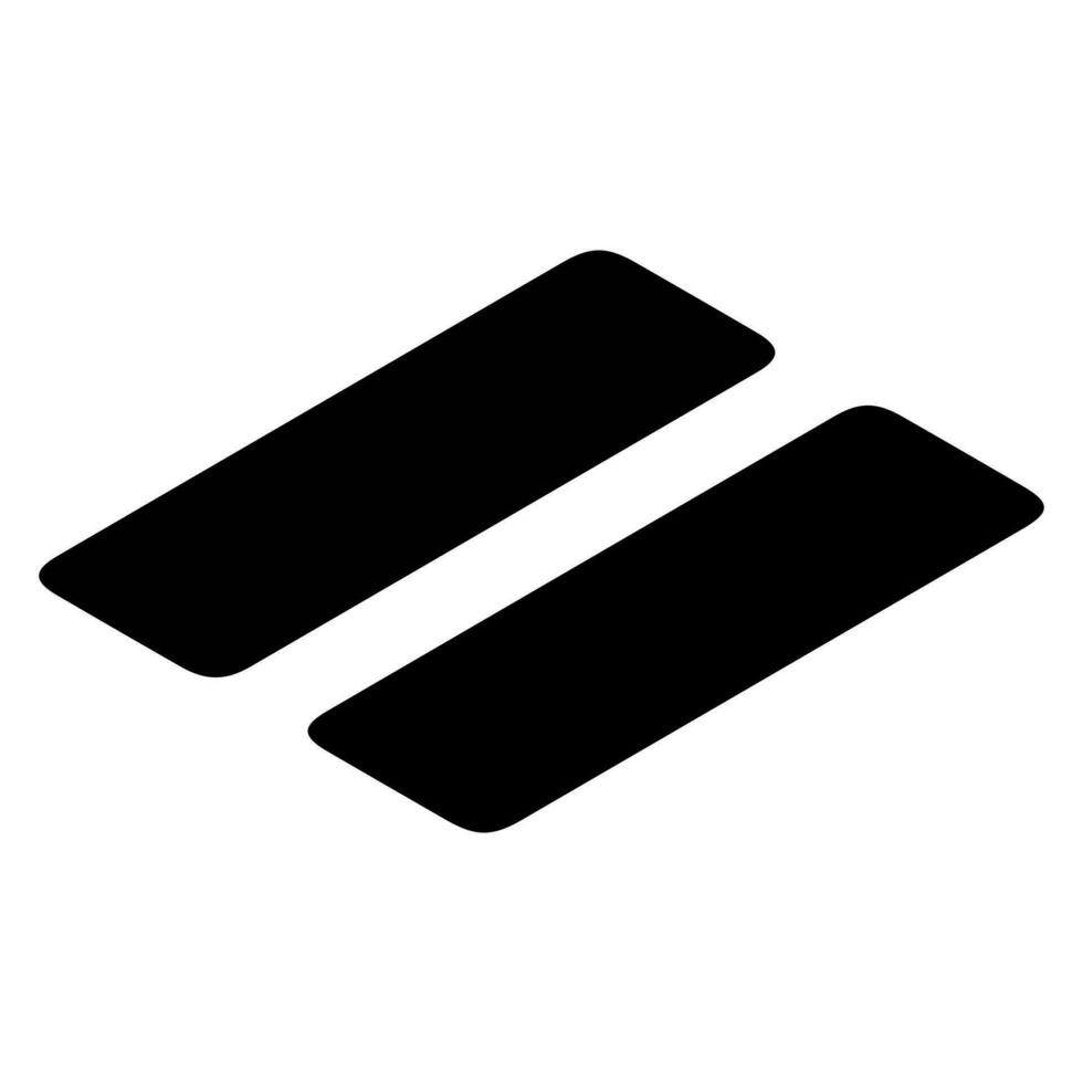 pauze icoon, symbool of teken isometrische zwart geïsoleerd Aan wit achtergrond. vector illustratie