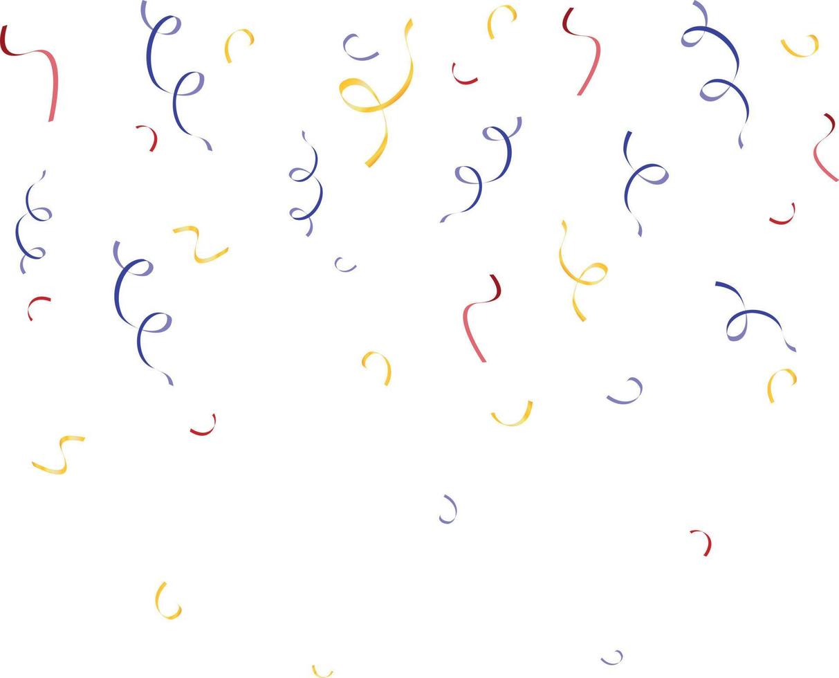 kleurrijk helder confetti papier lint geïsoleerd Aan transparant achtergrond. feestelijk vector illustratie