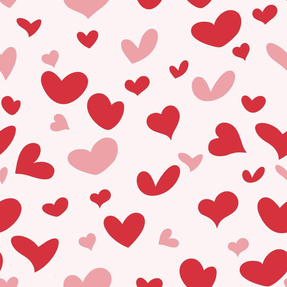 naadloos patroon hart vorm icoon in rood en roze kleur achtergrond vector illustraties eps10. kan worden gebruikt voor Hoes boek, kleding stof