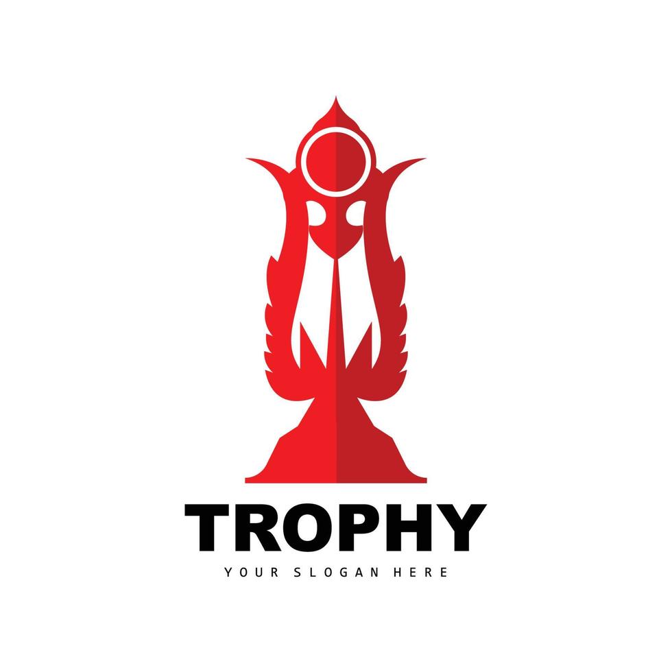 kampioenschap trofee logo, kampioen prijs winnaar trofee ontwerp, vector icoon sjabloon