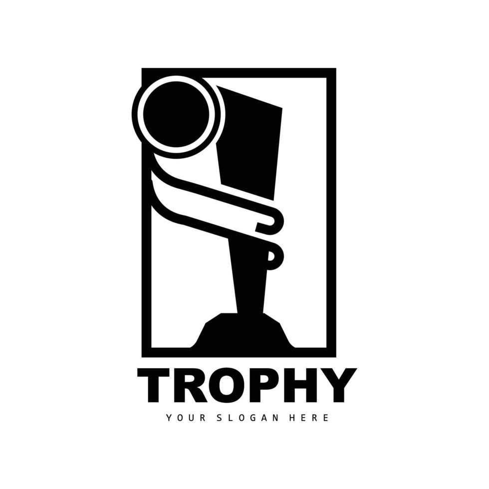 kampioenschap trofee logo, kampioen prijs winnaar trofee ontwerp, vector icoon sjabloon